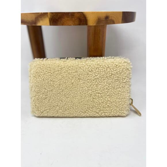 Aimee Kestenberg Jesse Natural Shearling RFID Large Zip Around Wallet - Picture 2 of 4